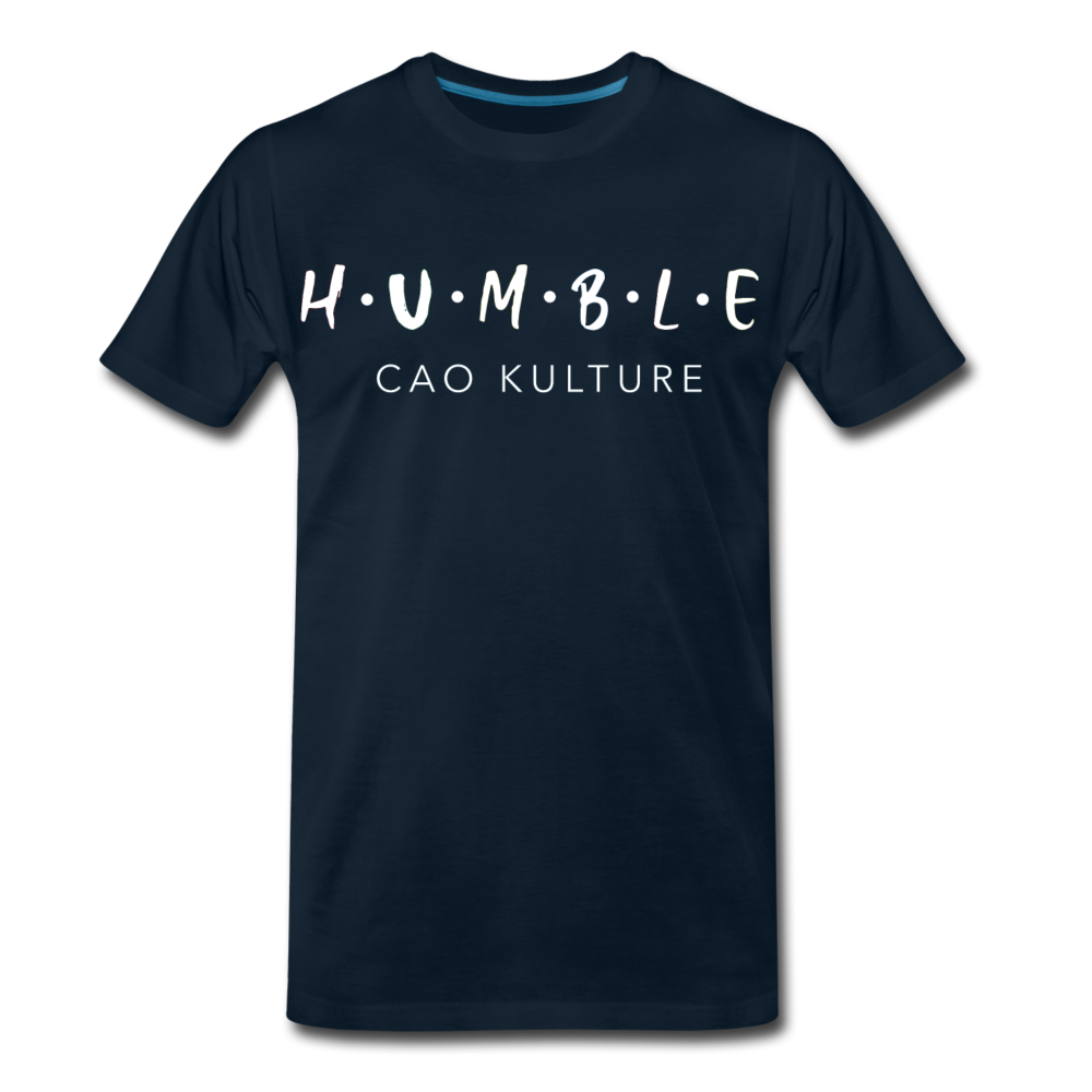 HUMBLE (white letter) T-Shirt - deep navy