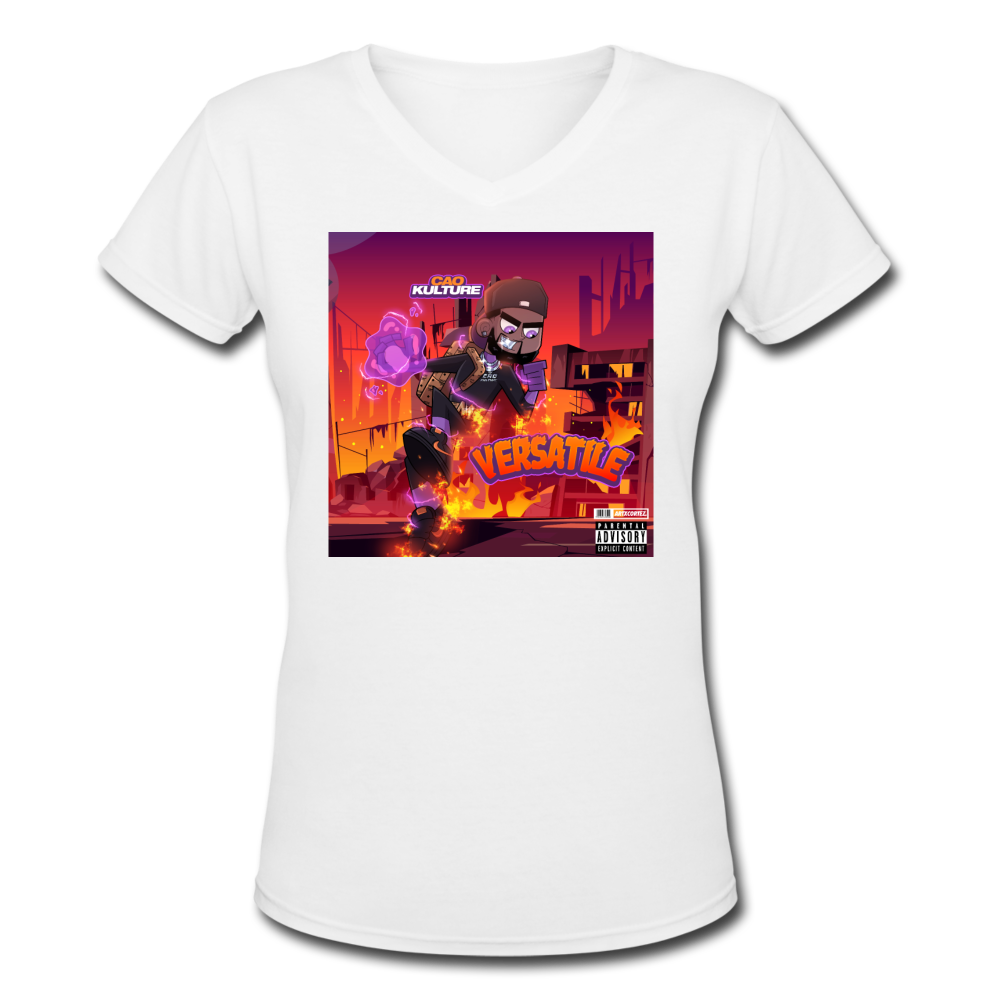 CAO KULTURE Women's V-Neck T-Shirt - white