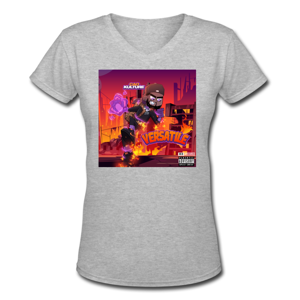 CAO KULTURE Women's V-Neck T-Shirt - gray