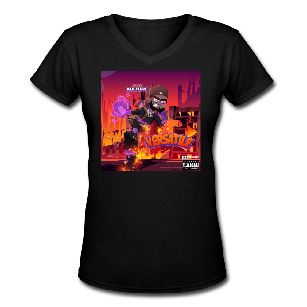 CAO KULTURE Women's V-Neck T-Shirt - black