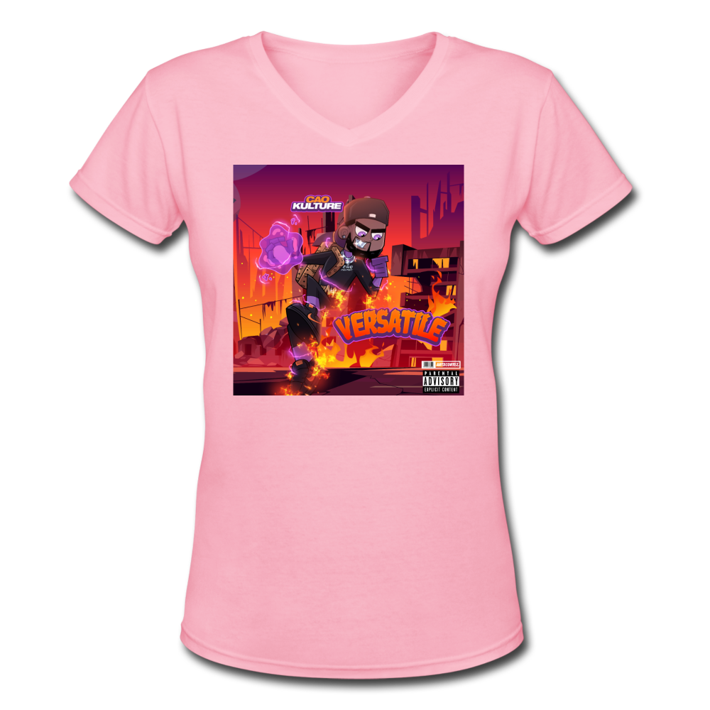 CAO KULTURE Women's V-Neck T-Shirt - pink