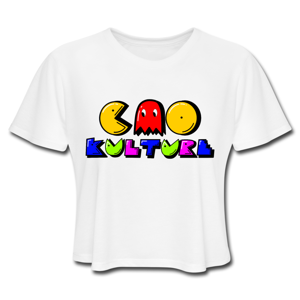 CAO KULTURE PAC MAN Cropped T-Shirt - white
