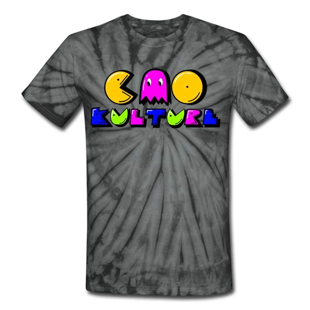CAOKULTURE Unisex Tie Dye T-Shirt - spider black