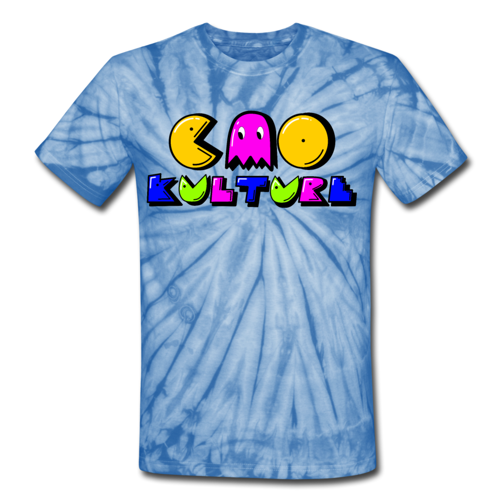 CAOKULTURE Unisex Tie Dye T-Shirt - spider baby blue