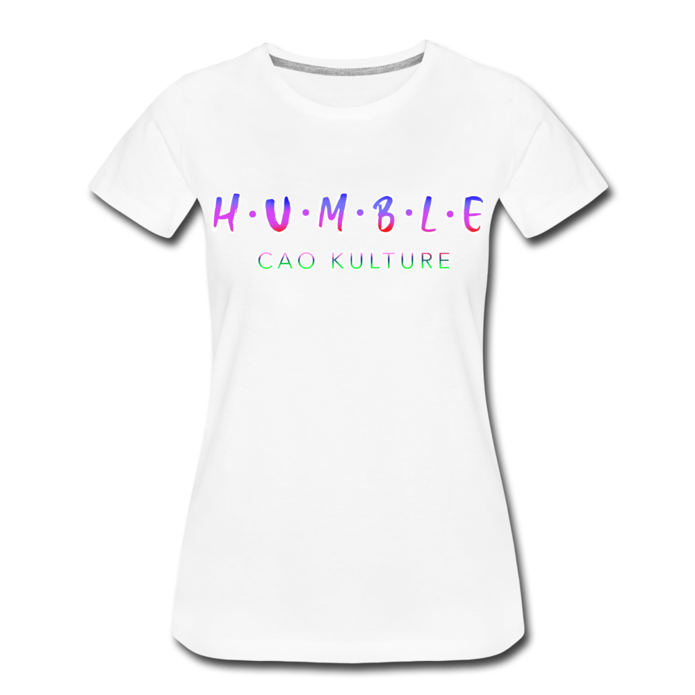 CAO KULTURE HUMBLE BLENDED Women’s Premium T-Shirt - white