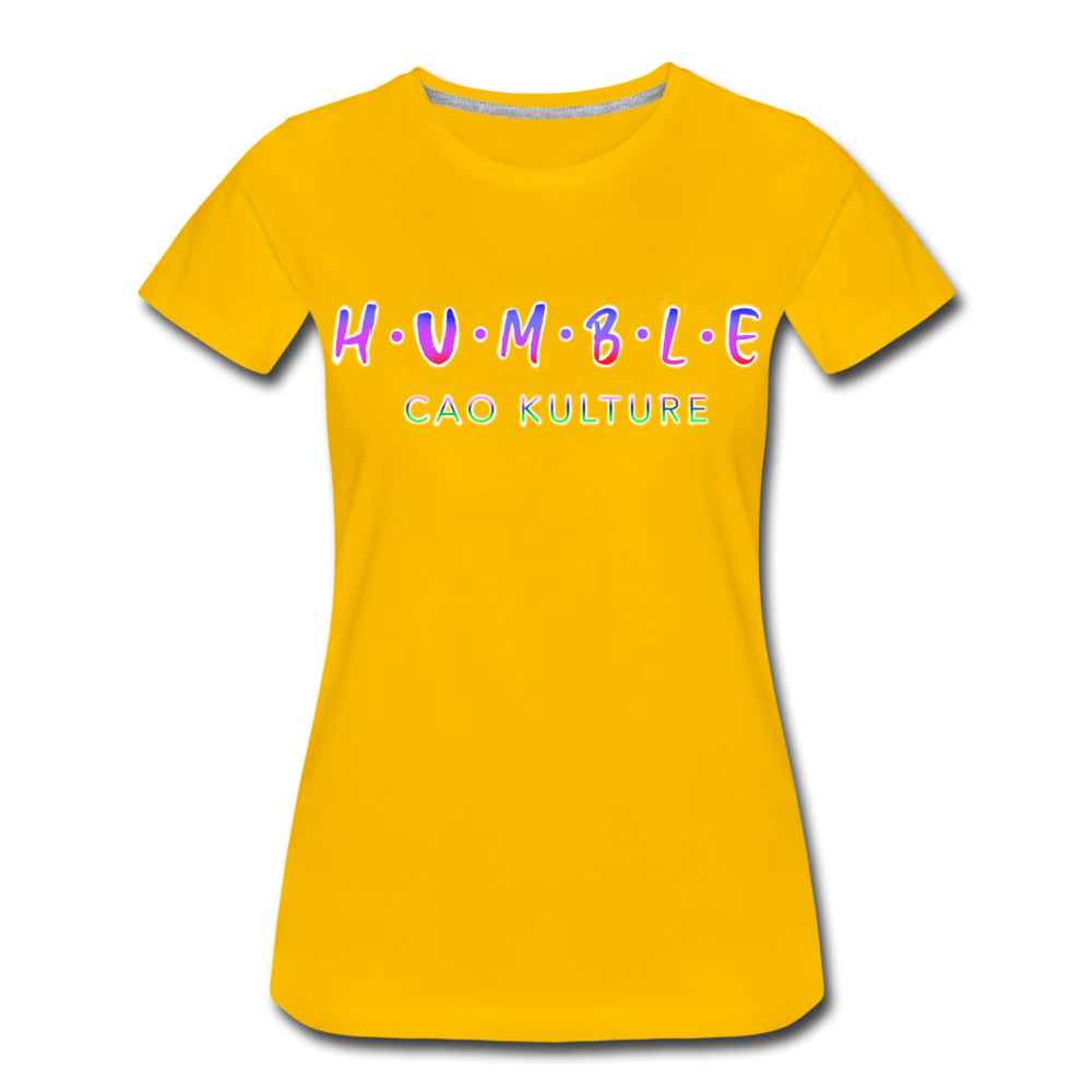 CAO KULTURE HUMBLE BLENDED Women’s Premium T-Shirt - sun yellow
