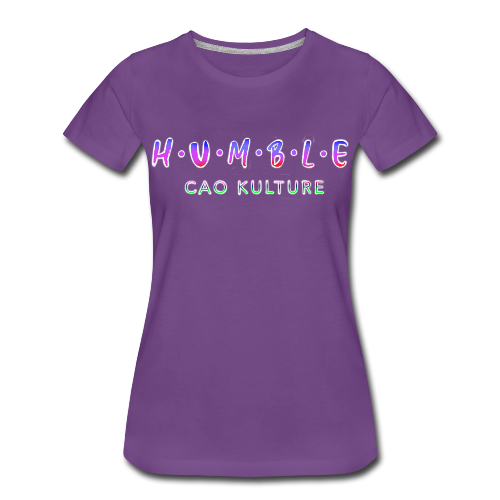 CAO KULTURE HUMBLE BLENDED Women’s Premium T-Shirt - purple