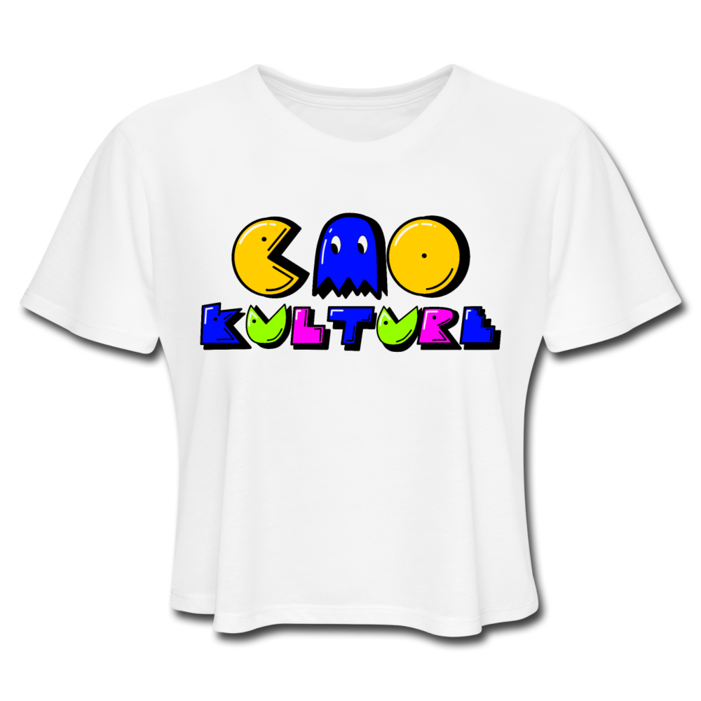 CAO KULTURE PACMAN Women's Cropped T-Shirt - white