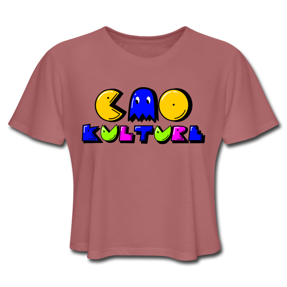 CAO KULTURE PACMAN Women's Cropped T-Shirt - mauve