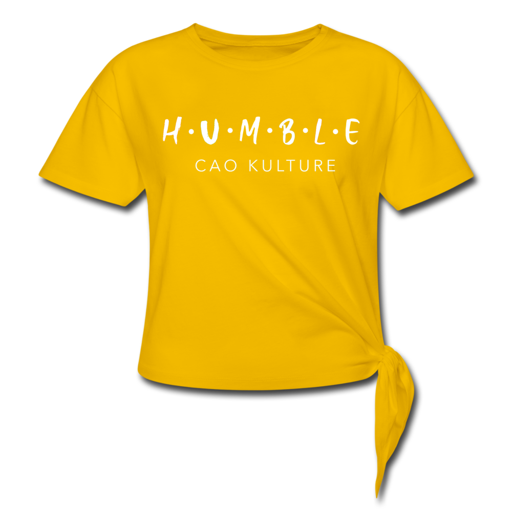 CAO KULTURE Women's Knotted T-Shirt - sun yellow