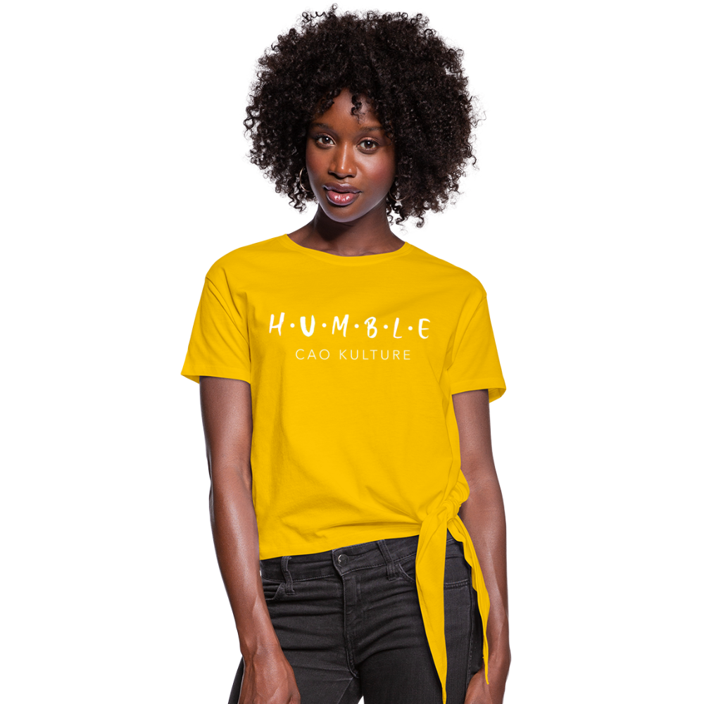 CAO KULTURE Women's Knotted T-Shirt - sun yellow