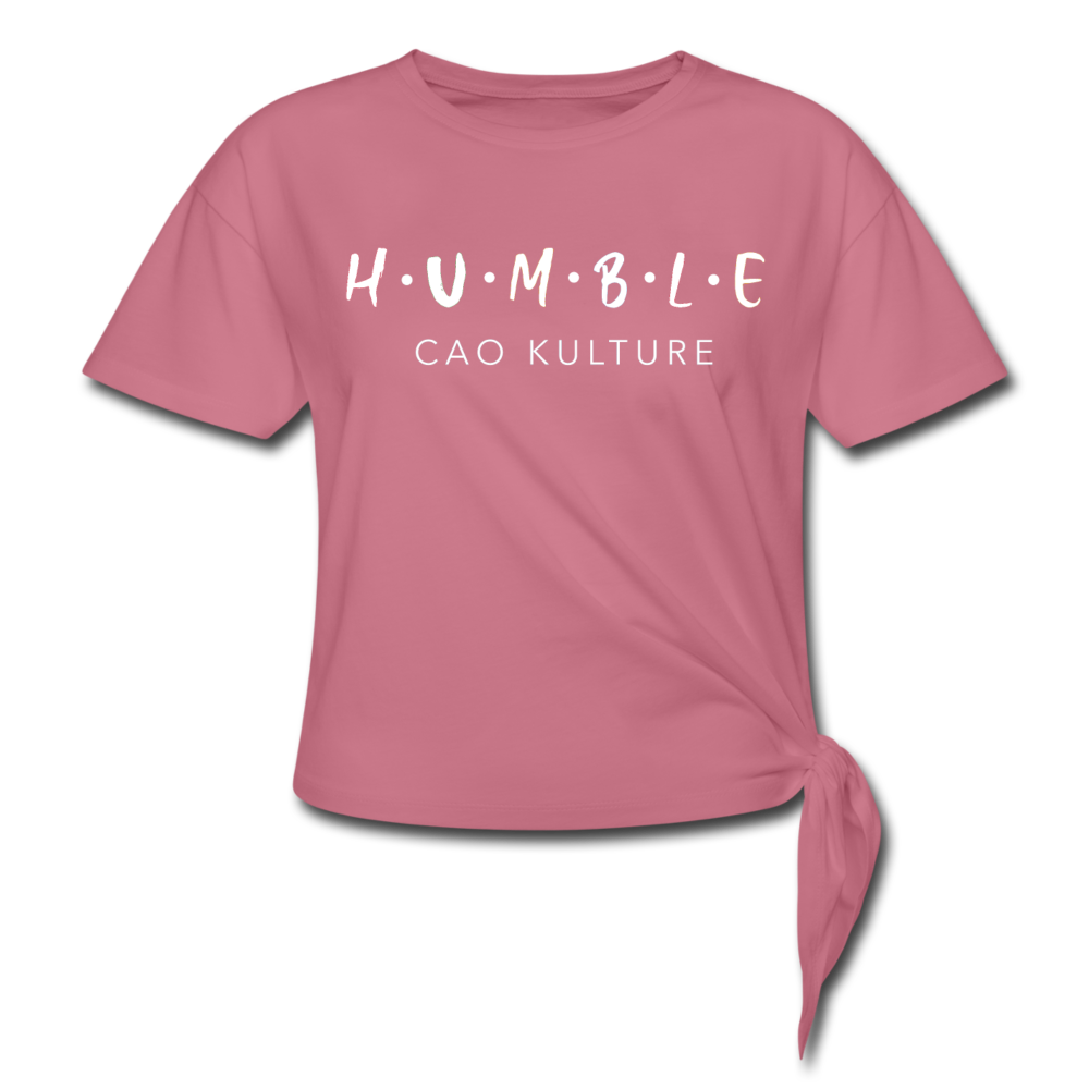 CAO KULTURE Women's Knotted T-Shirt - mauve