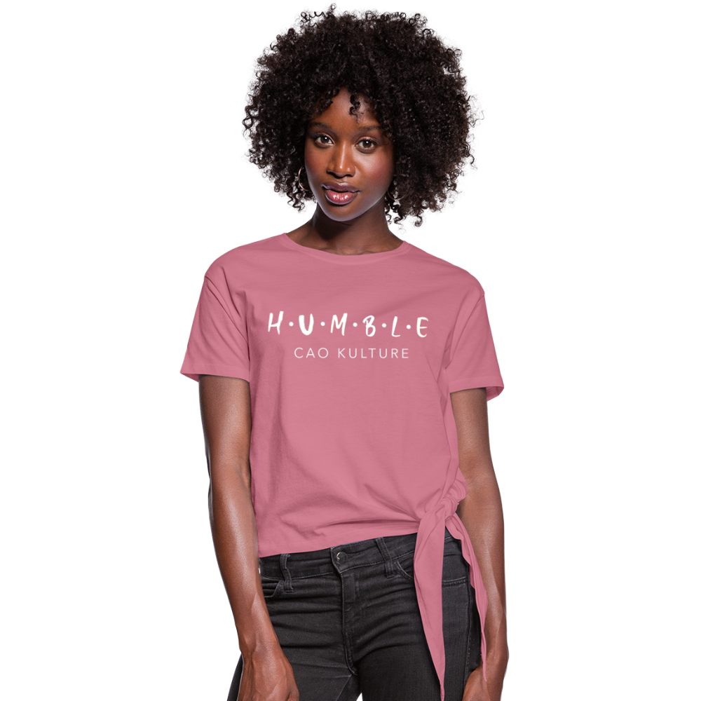 CAO KULTURE Women's Knotted T-Shirt - mauve