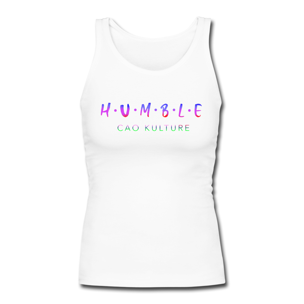 CAO KULTURE HUMBLE BLENDED Women's Longer Length Fitted Tank - white