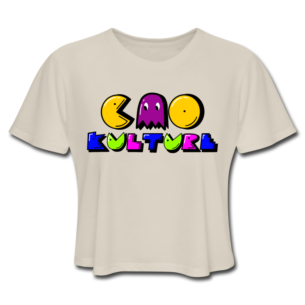 CAO KULTURE PACMAN PURPLE Women's Cropped T-Shirt - dust