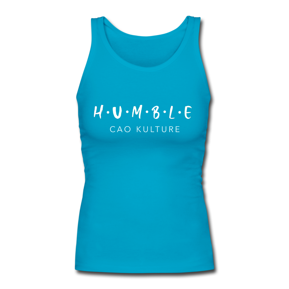 CAO KULTURE Women's Longer Length Fitted Tank - turquoise