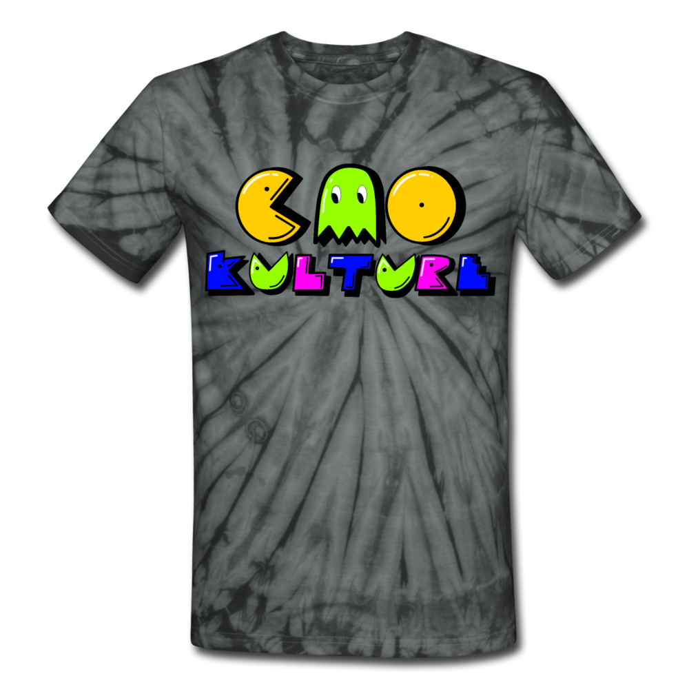 CAO KULTURE PACMAN GREEN  Unisex Tie Dye T-Shirt - spider black