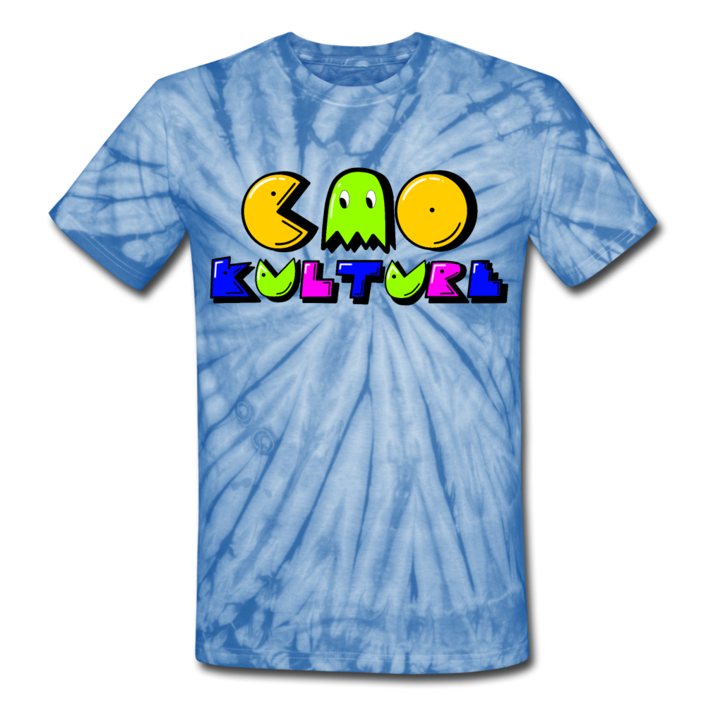 CAO KULTURE PACMAN GREEN  Unisex Tie Dye T-Shirt - spider baby blue
