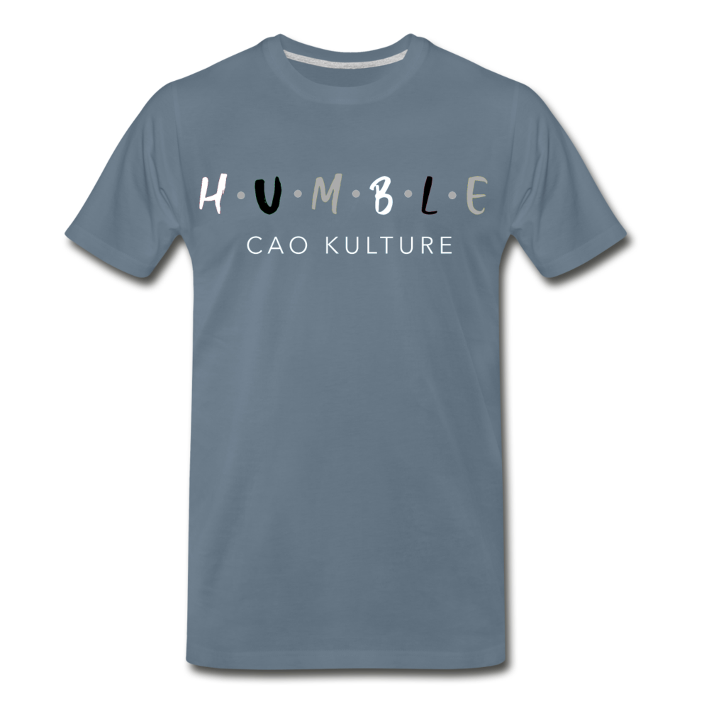 HUMBLE B/G/W Men's Premium T-Shirt - steel blue