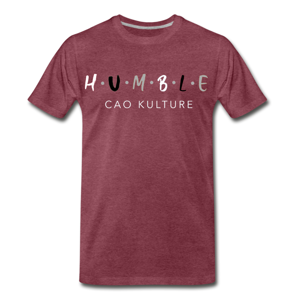 HUMBLE B/G/W Men's Premium T-Shirt - heather burgundy