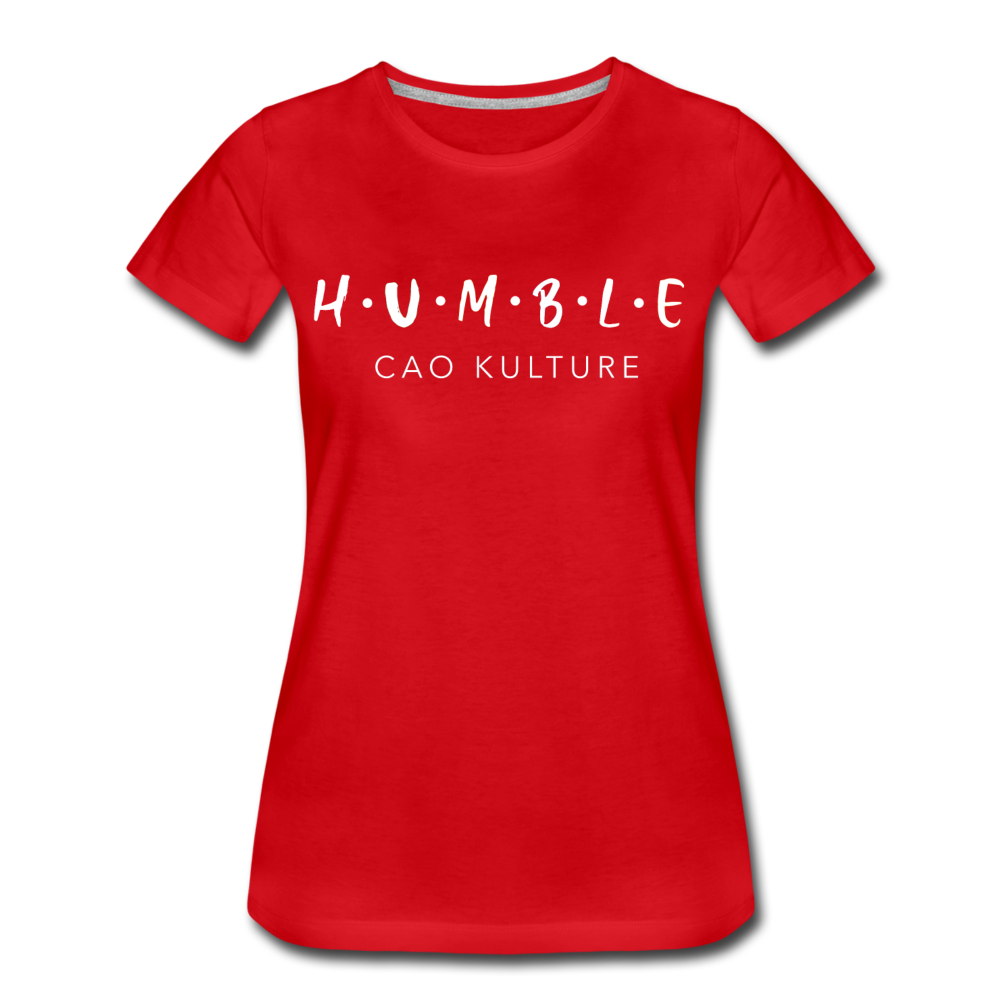 CAO KULTURE HUMBLE WHITE Women’s Premium T-Shirt - red
