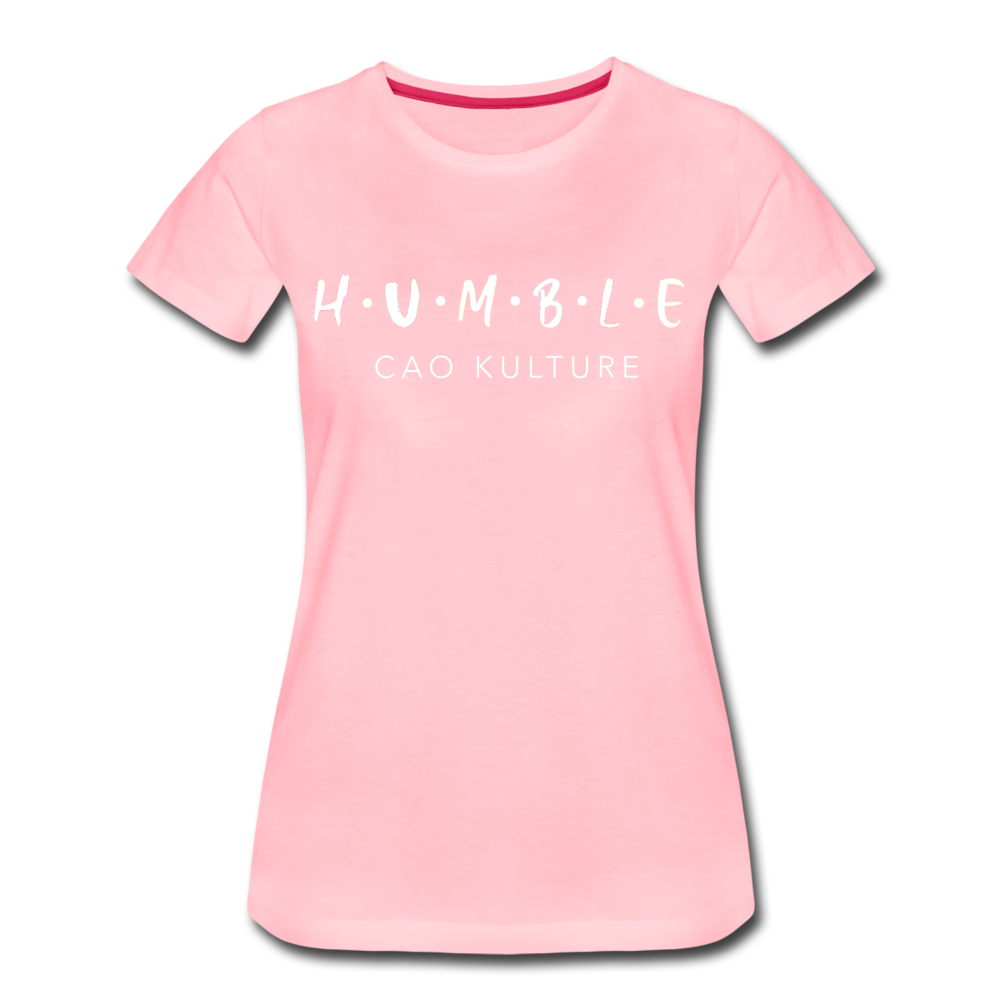 CAO KULTURE HUMBLE WHITE Women’s Premium T-Shirt - pink