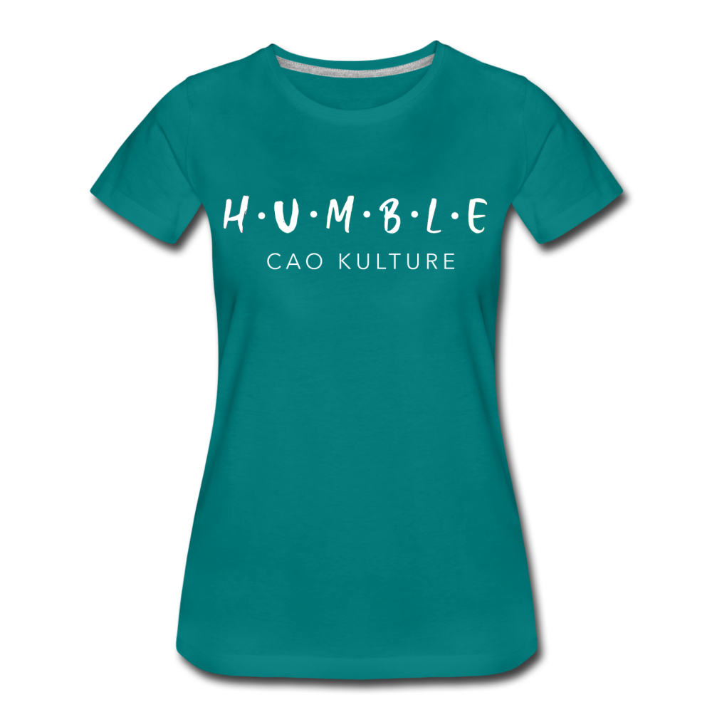 CAO KULTURE HUMBLE WHITE Women’s Premium T-Shirt - teal