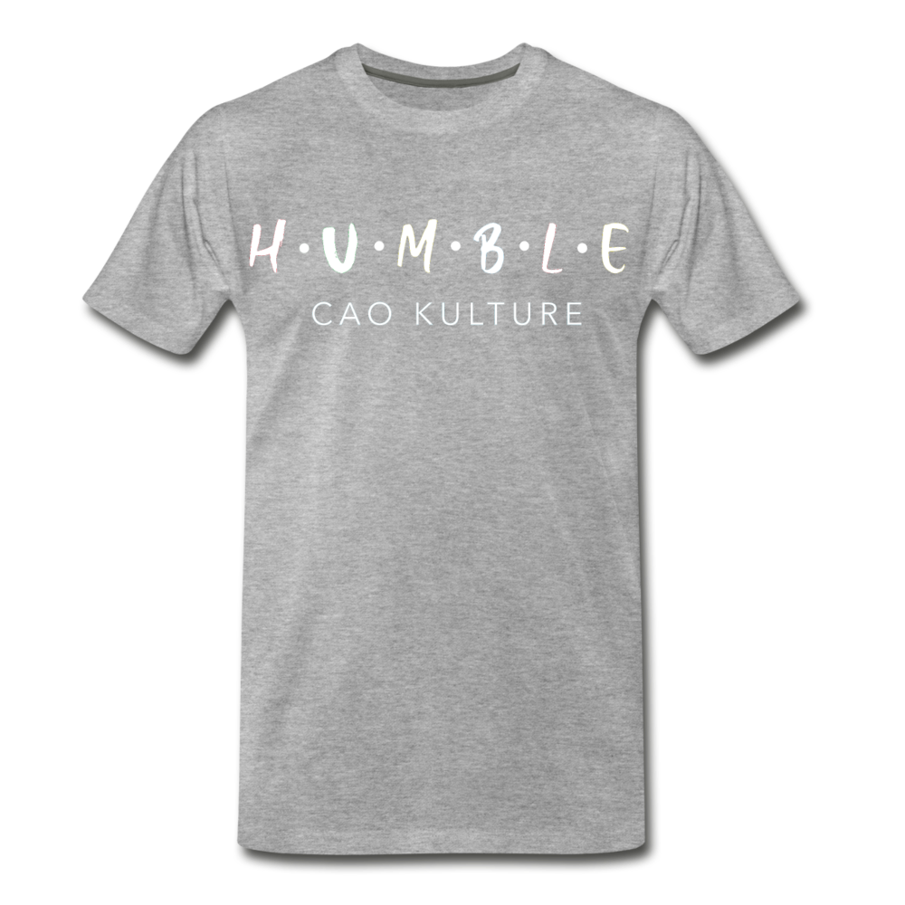 HUMBLE (white letter) T-Shirt - heather gray