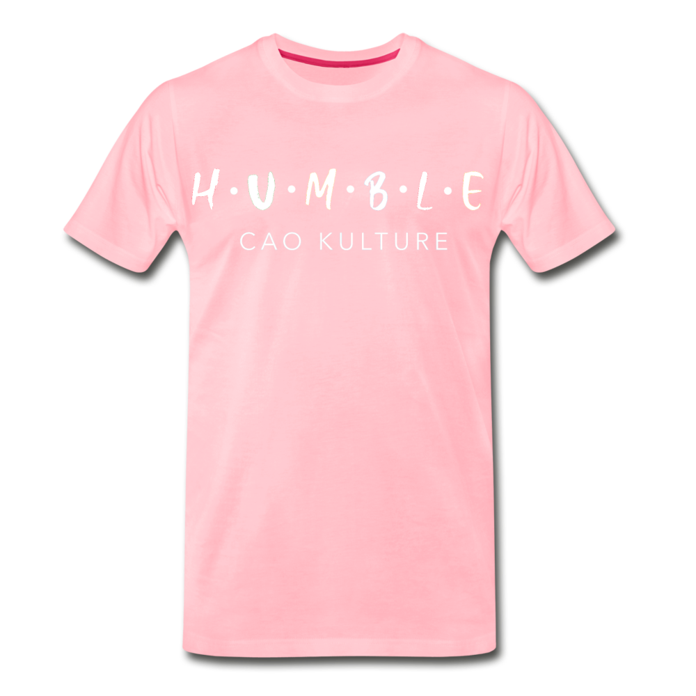 HUMBLE (white letter) T-Shirt - pink