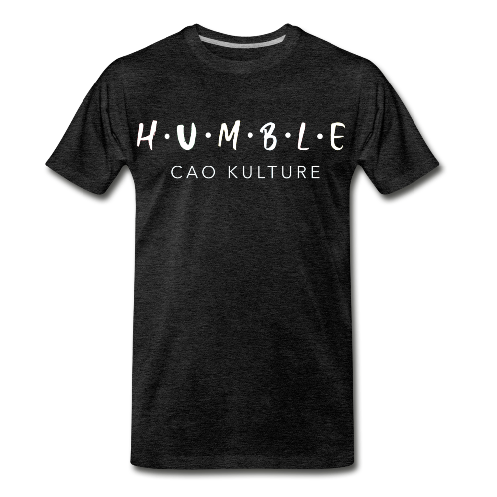 HUMBLE (white letter) T-Shirt - charcoal gray