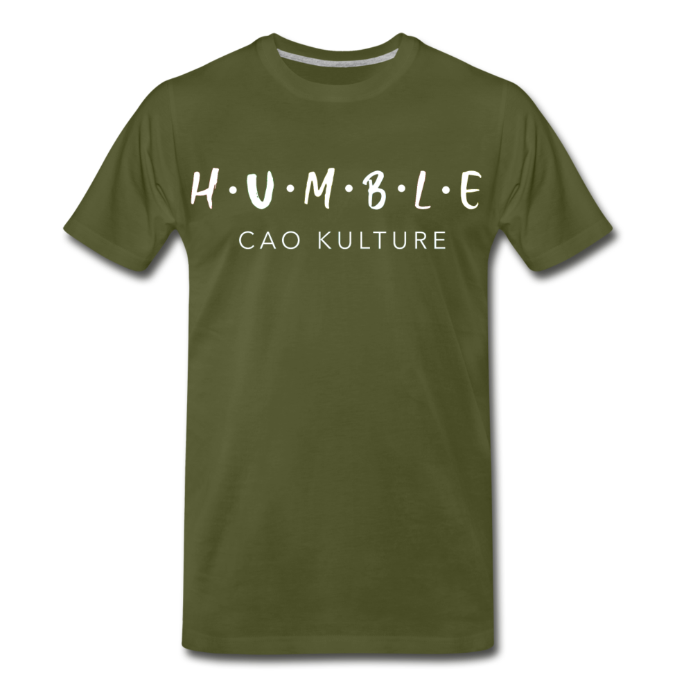 HUMBLE (white letter) T-Shirt - olive green