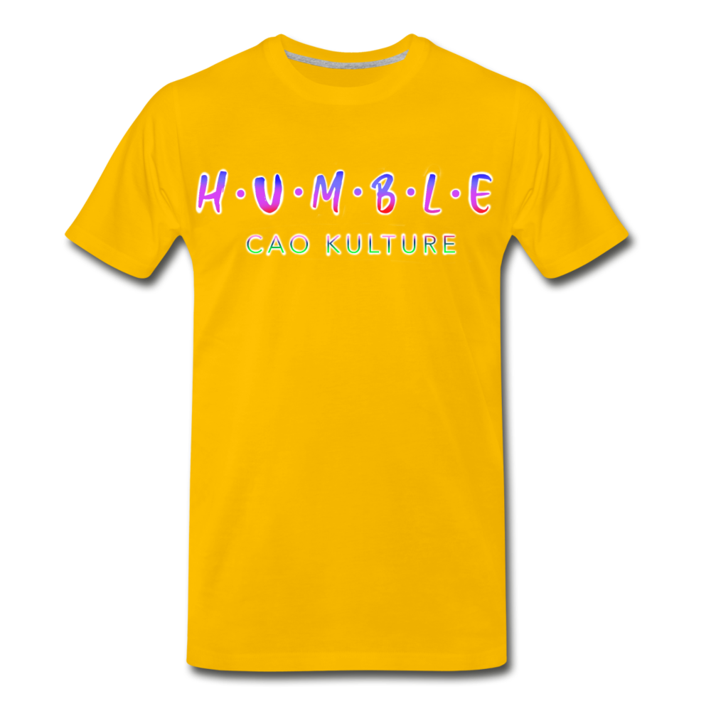 HUMBLE (rainbow) T-Shirt - sun yellow