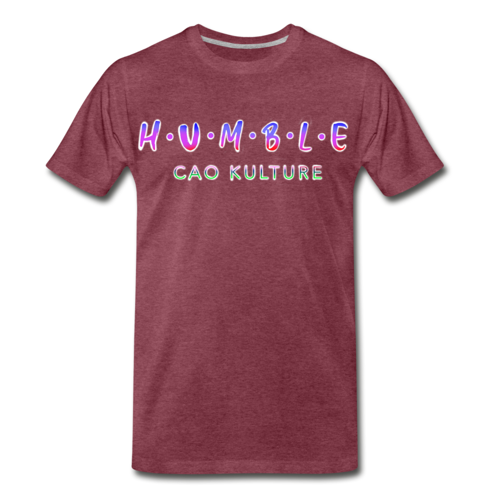 HUMBLE (rainbow) T-Shirt - heather burgundy