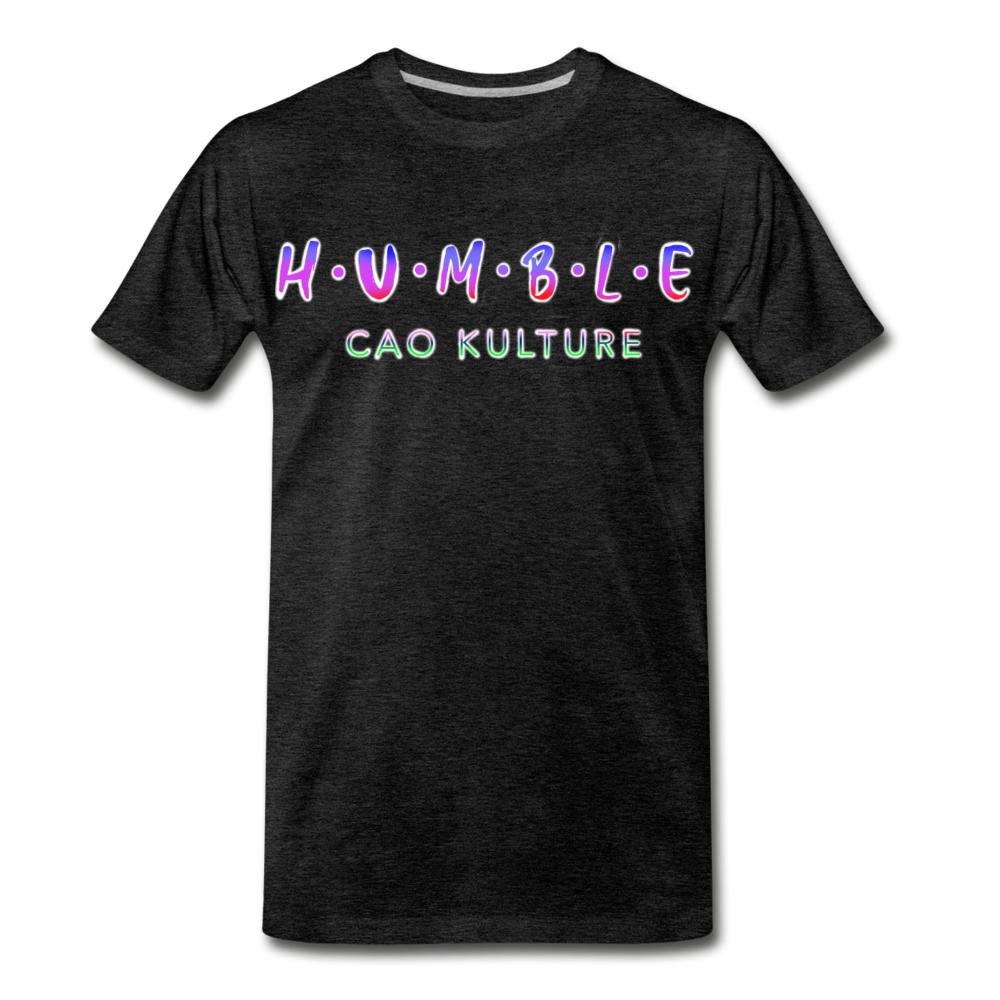 HUMBLE (rainbow) T-Shirt - charcoal gray