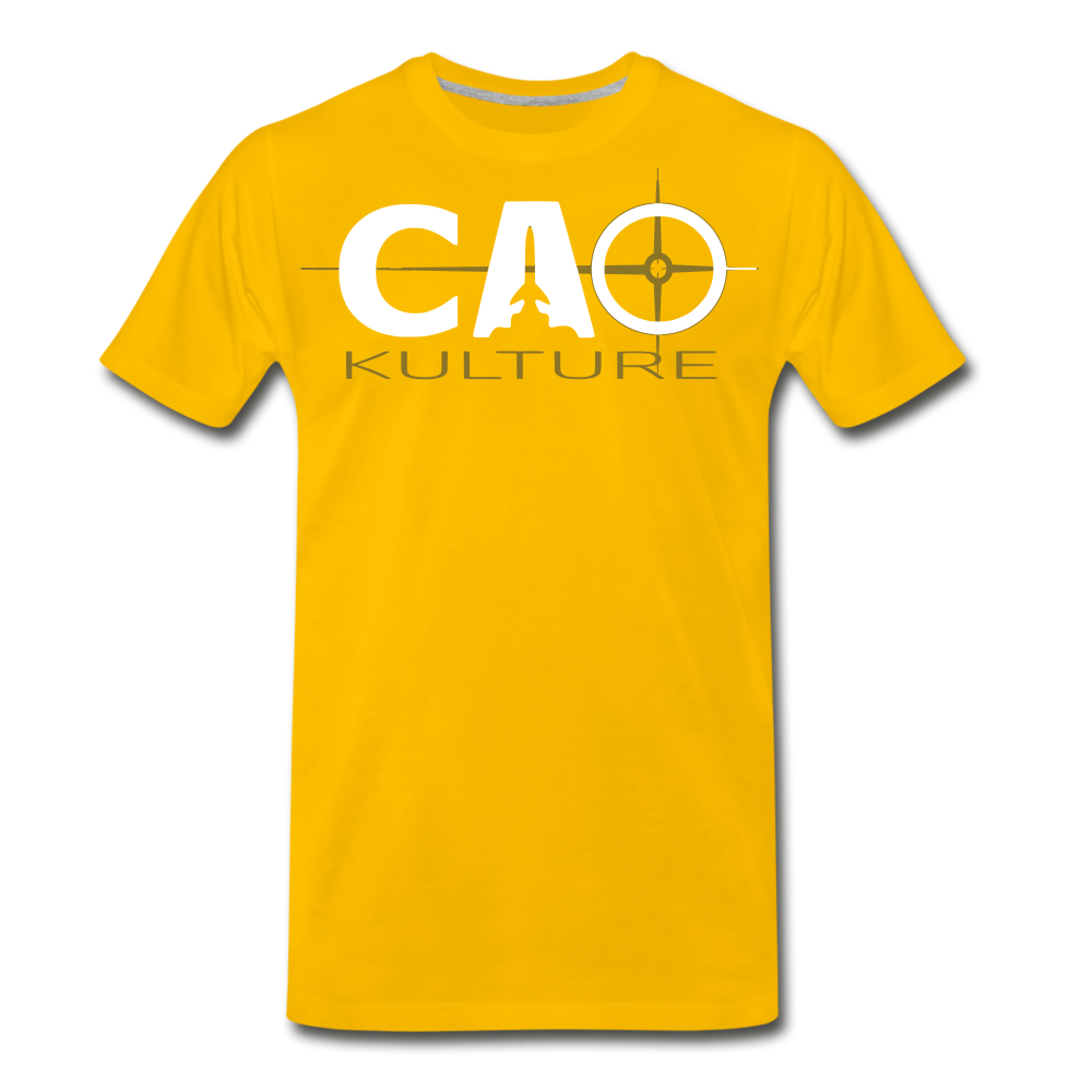 CAO KULTURE (white and gold) T-Shirt - sun yellow