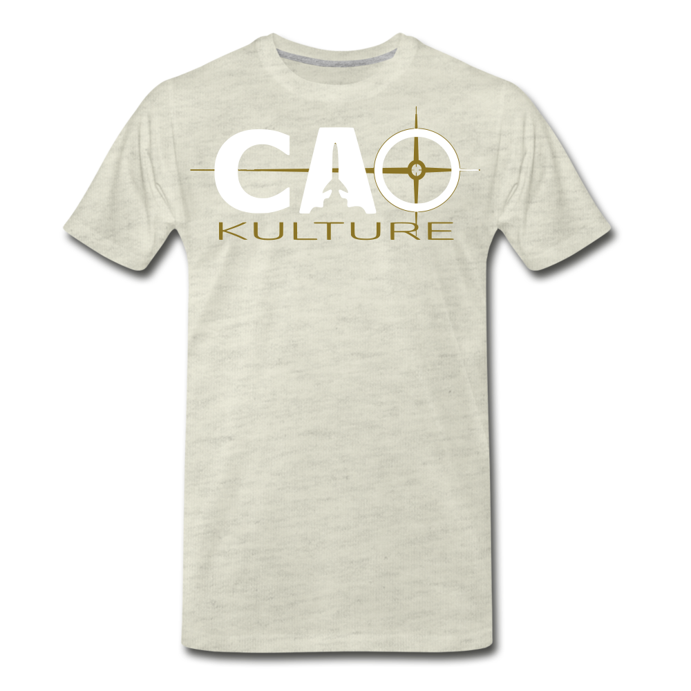 CAO KULTURE (white and gold) T-Shirt - heather oatmeal