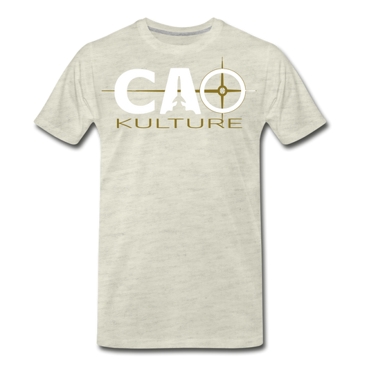 CAO KULTURE (white and gold) T-Shirt - heather oatmeal