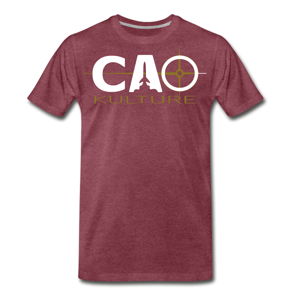 CAO KULTURE (white and gold) T-Shirt - heather burgundy