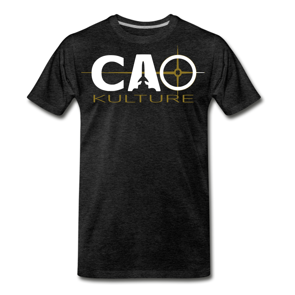 CAO KULTURE (white and gold) T-Shirt - charcoal gray