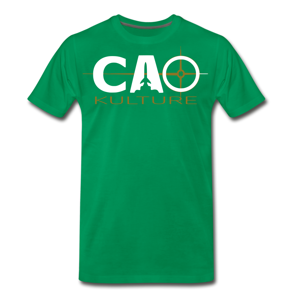 CAO KULTURE (white and gold) T-Shirt - kelly green