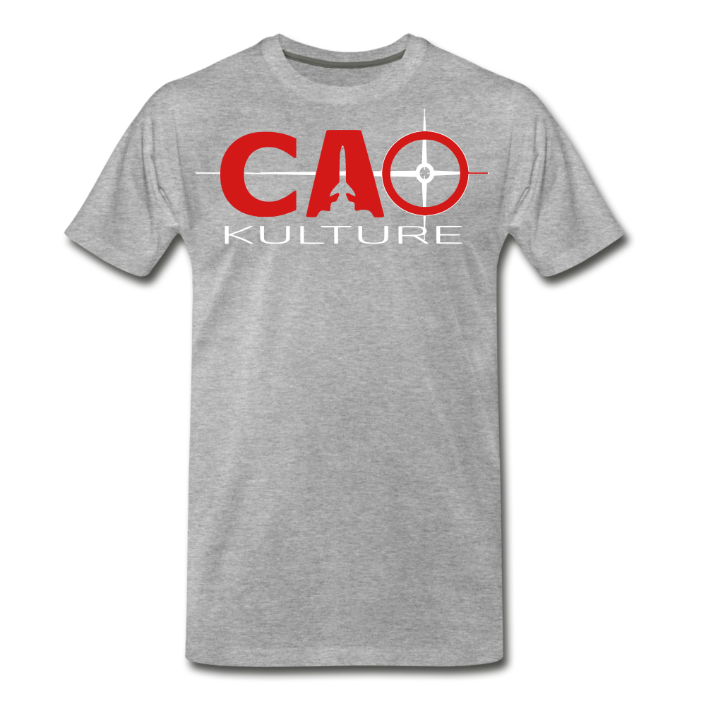 CAO KULTURE (red sand white) T-Shirt - heather gray