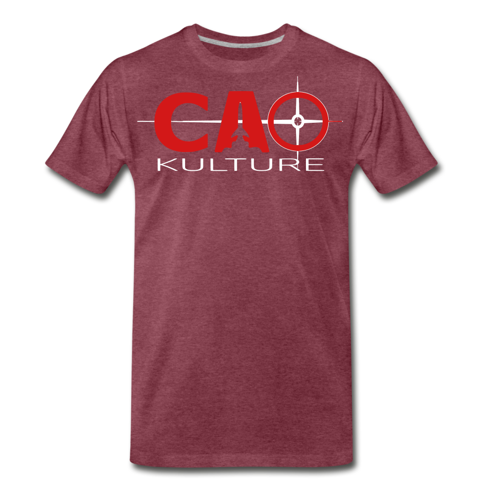 CAO KULTURE (red sand white) T-Shirt - heather burgundy