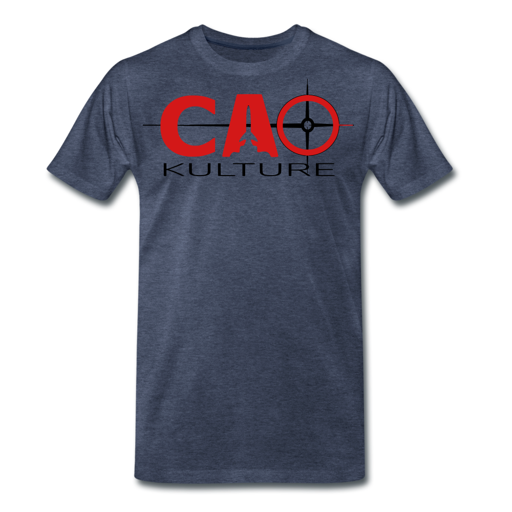 CAO KULTURE (red and black) T-Shirt - heather blue