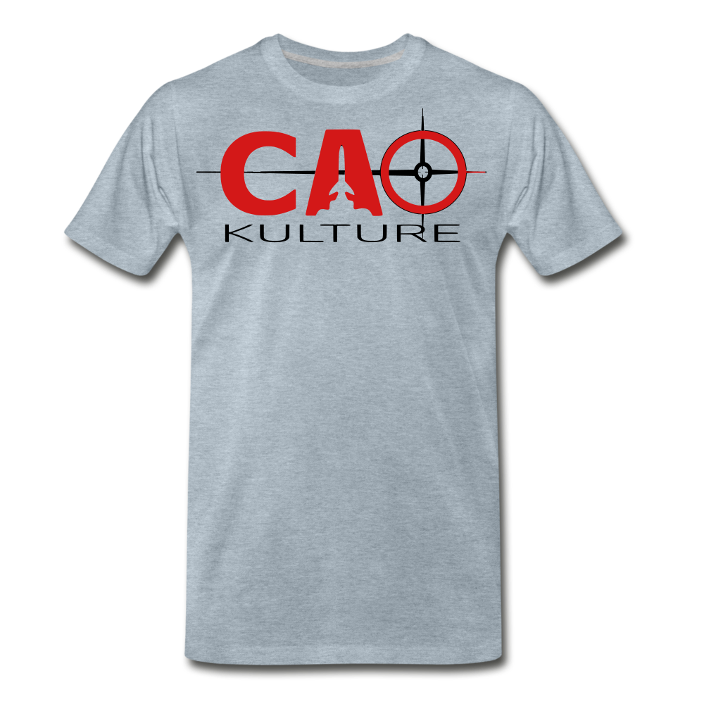 CAO KULTURE (red and black) T-Shirt - heather ice blue