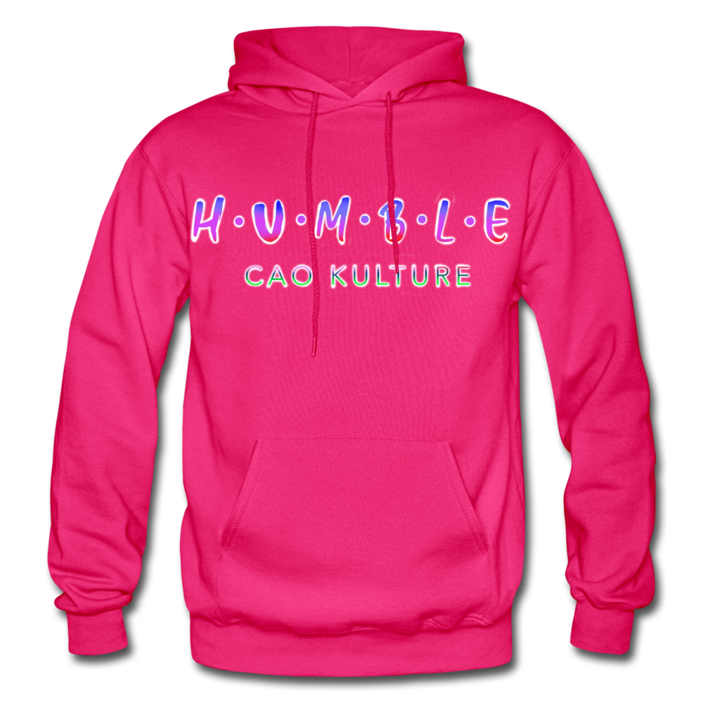 HUMBLE (rainbow) Hoodie - fuchsia