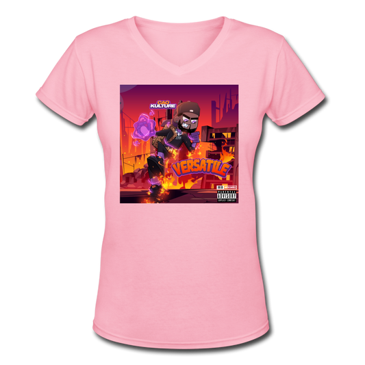 CAO KULTURE Women's V-Neck T-Shirt - pink