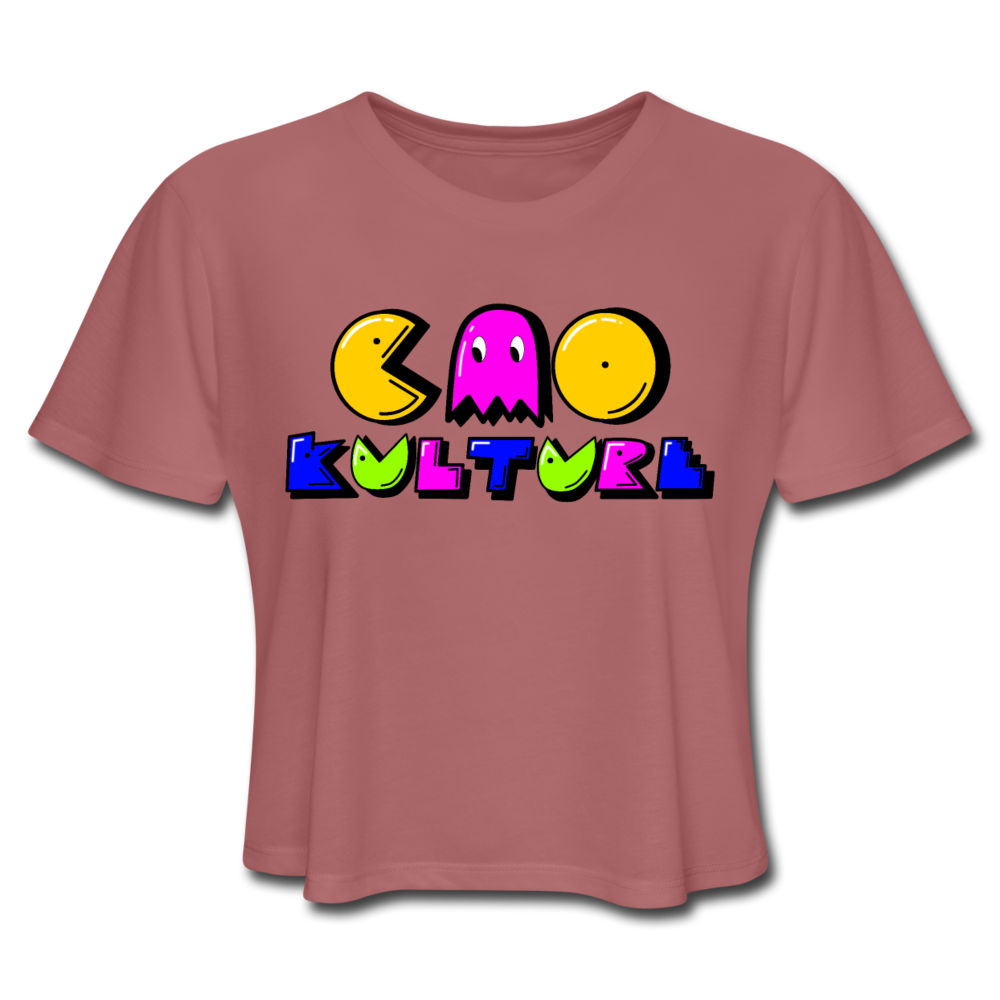 CAO KULTURE PACMAN Women's Cropped T-Shirt - mauve