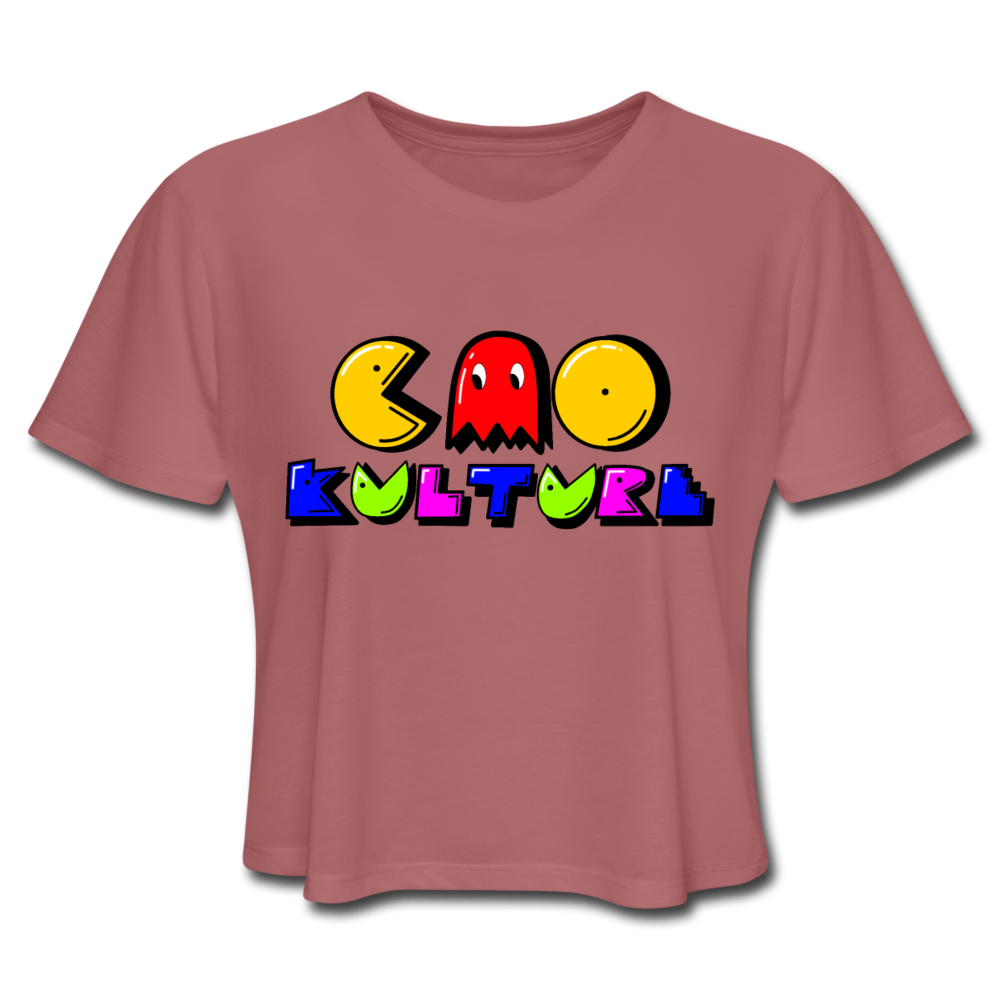 CAO KULTURE PAC MAN Cropped T-Shirt - mauve
