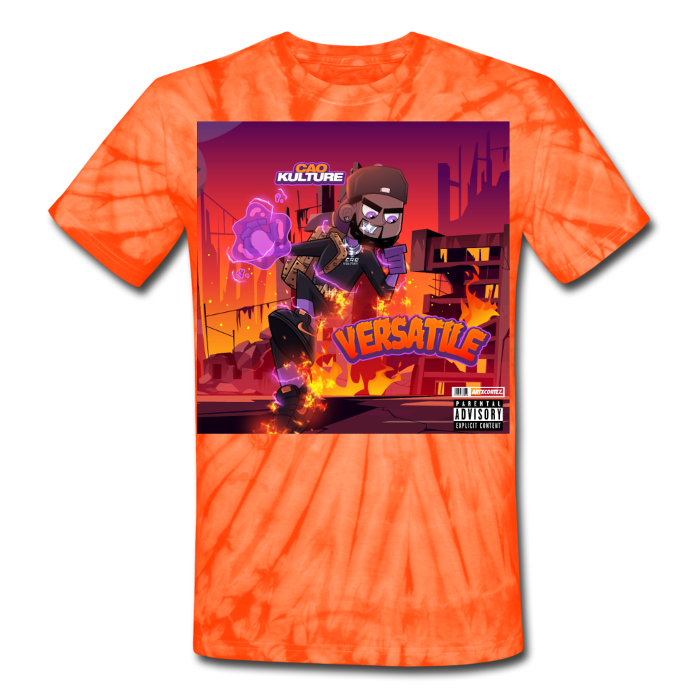 Unisex Tie Dye T-Shirt - spider orange