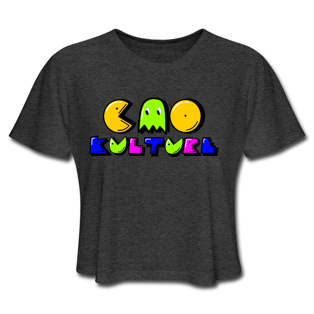 CAO KULTURE PAC MAN Women's Cropped T-Shirt - deep heather
